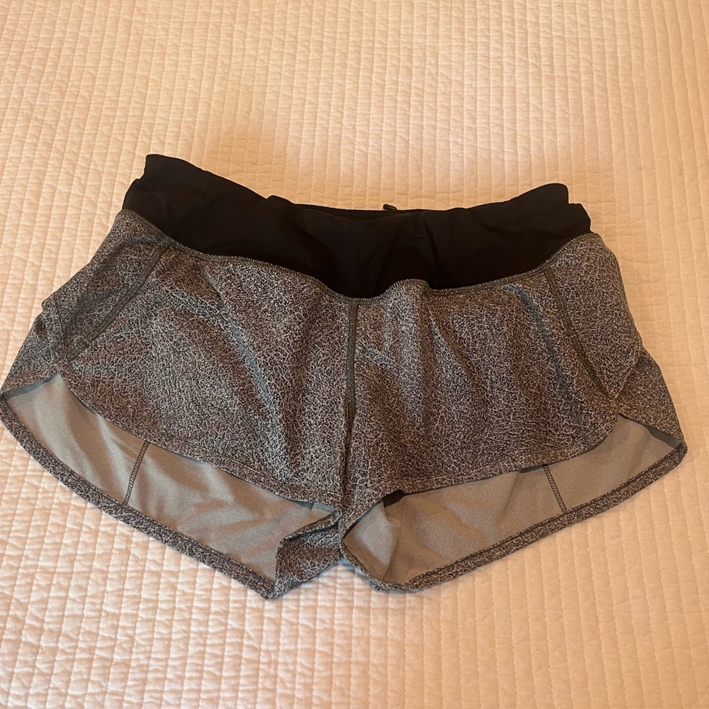 Lululemon Gray and Black Athletic Shorts